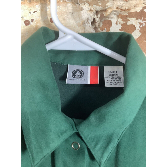 Vintage Arizona Jeans women's shirt collar snap 3/4 sleeve Small - Picture 2 of 4